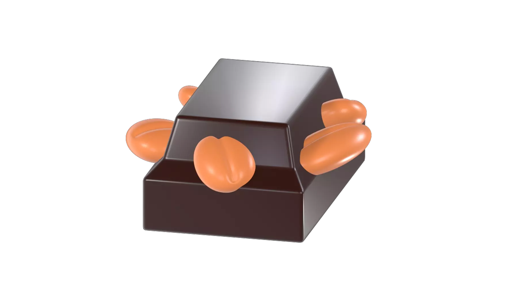 Chocolate & Peanuts 3D Graphic