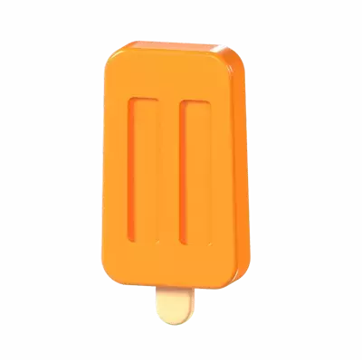 Mango Ice Cream Stick 3D Graphic