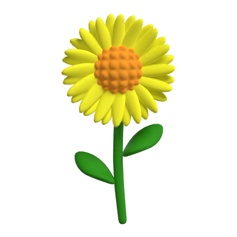 Sunflower Plant 3D Garden Icon 3D Graphic