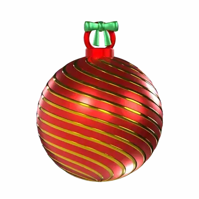 Christmas Ball Ornament 3D Graphic