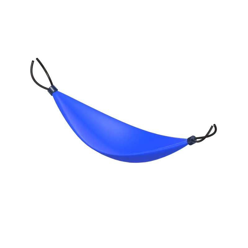  3D Blue Hammock Model Relaxation  3D Graphic