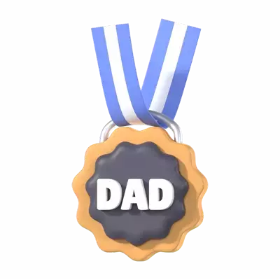 Dad Medal 3D Graphic