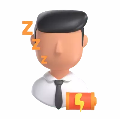 Work Fatigue 3D Graphic