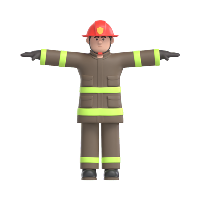 Firefighter 3D Graphic