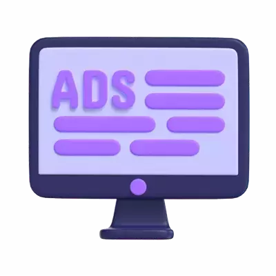 Digital Advertising 3D Graphic