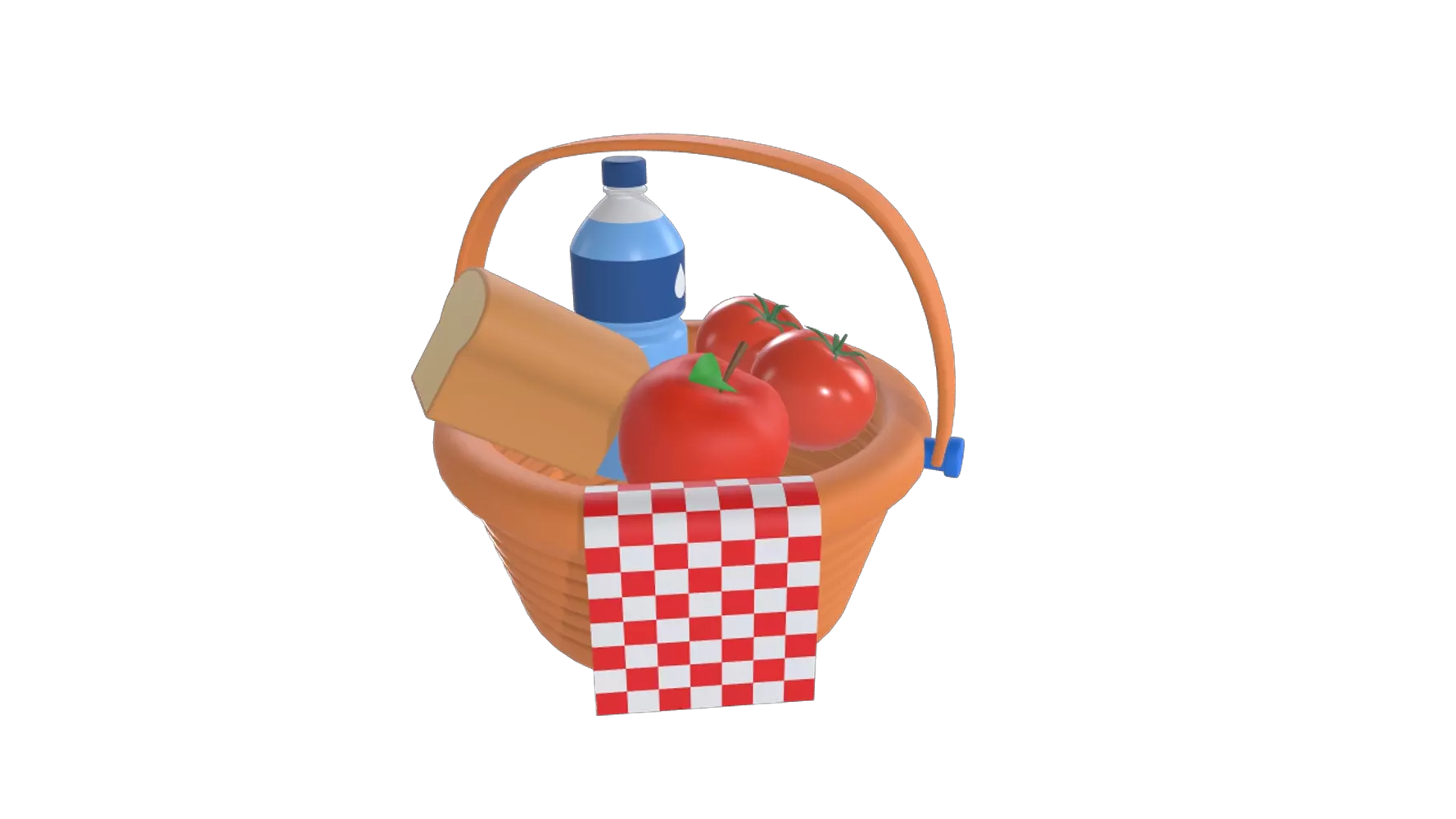 Picnic Basket 3D Graphic