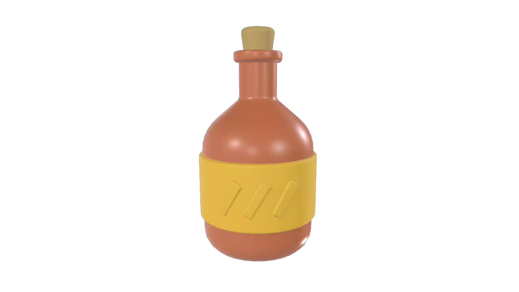 Soju Bottle 3D Graphic