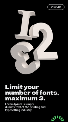 Tips For Good Font Pairing Information Post 3D Numbers Maximum Fonts In Design 3D Template