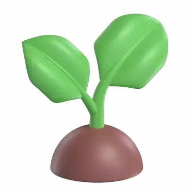 Green Plant 3D Graphic