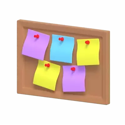 Board Sticky Note 3D Graphic