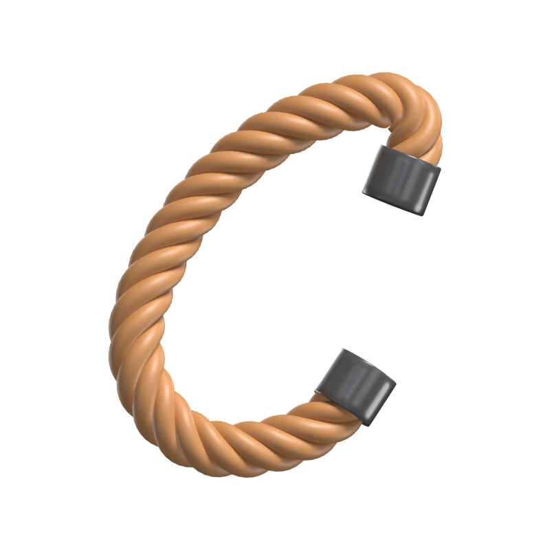 C  Letter 3D Shape Rope Text