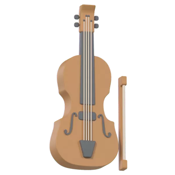 Violin 3D Graphic