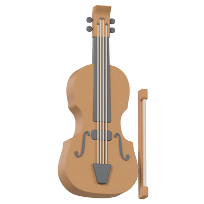 Violin 3D Graphic