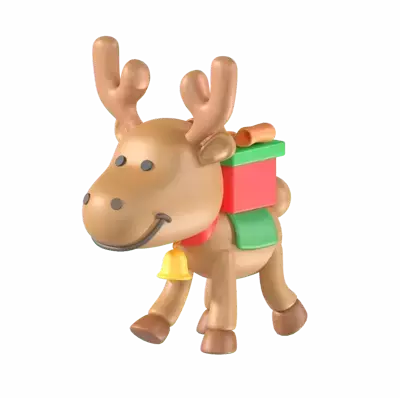 Christmas Reindeer 3D Graphic