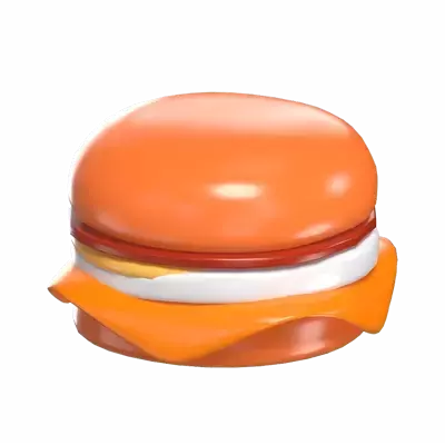 3D Egg McMuffin With Melted Cheese 3D Graphic
