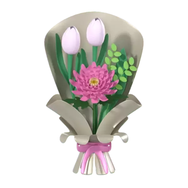 Chrysanthemum Bouquet 3d model--66c68492-35e7-46b7-884a-f6f3f1a9b3bc