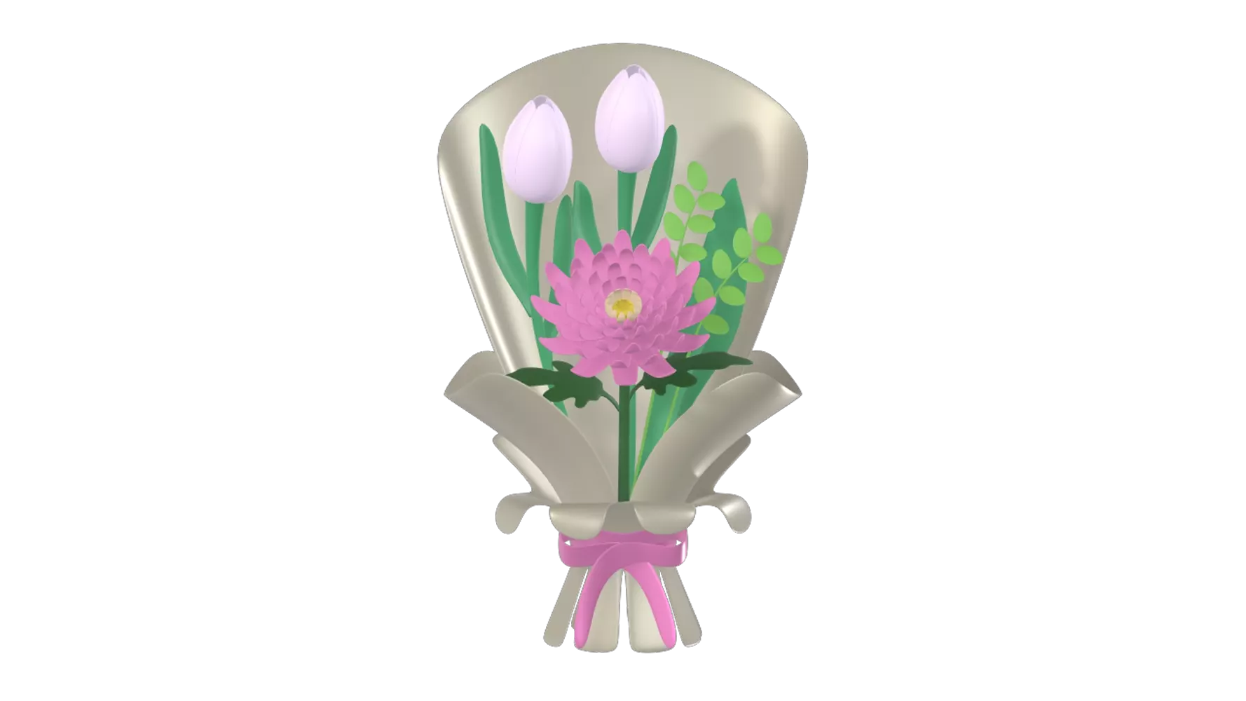 Chrysanthemum Bouquet 3D Graphic