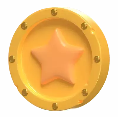 Gold Coin 3D Graphic