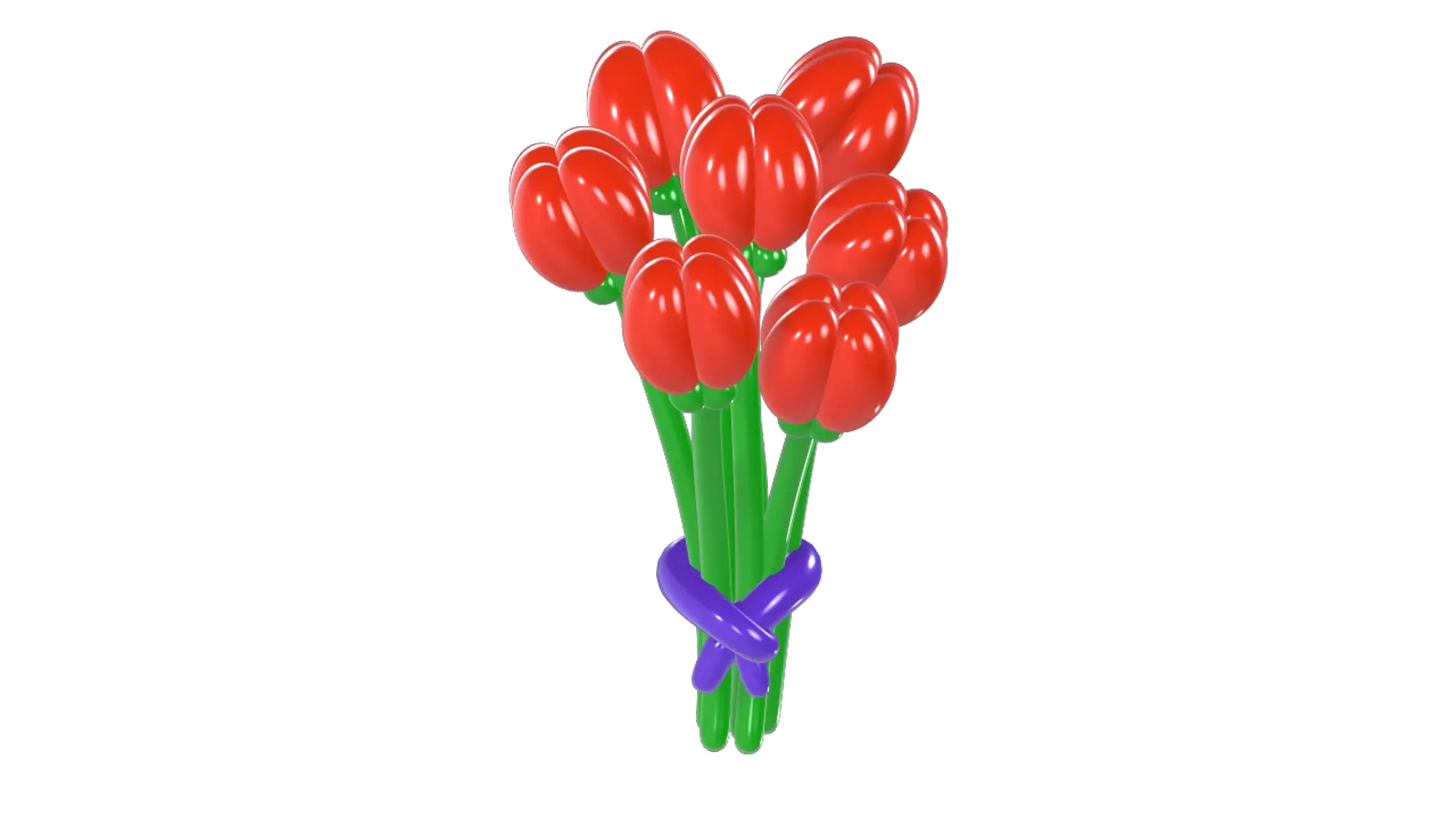 Tulips Balloon 3D Graphic