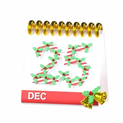 Christmas Calendar 3D Graphic