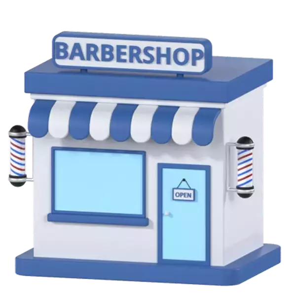 Barbershop 3D Graphic