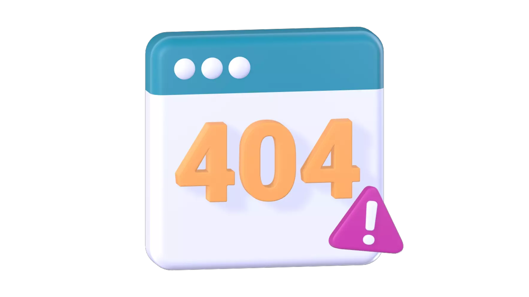404 Error 3D Graphic