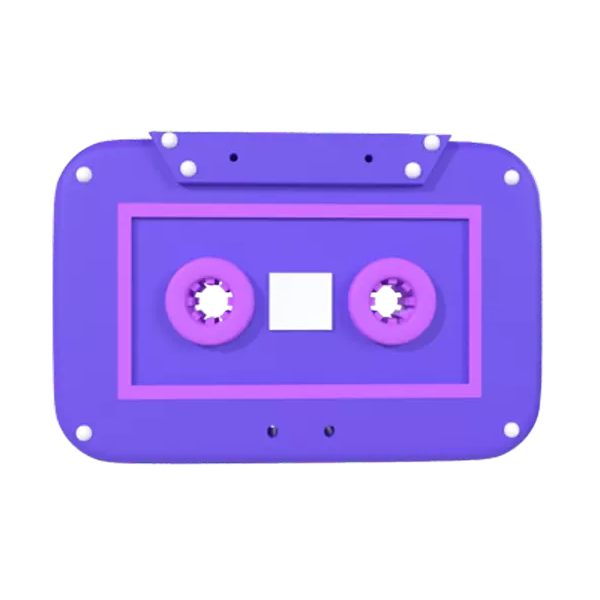Cassette Tape 3D Graphic