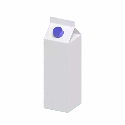 3D Large Milk Packaging With Cap