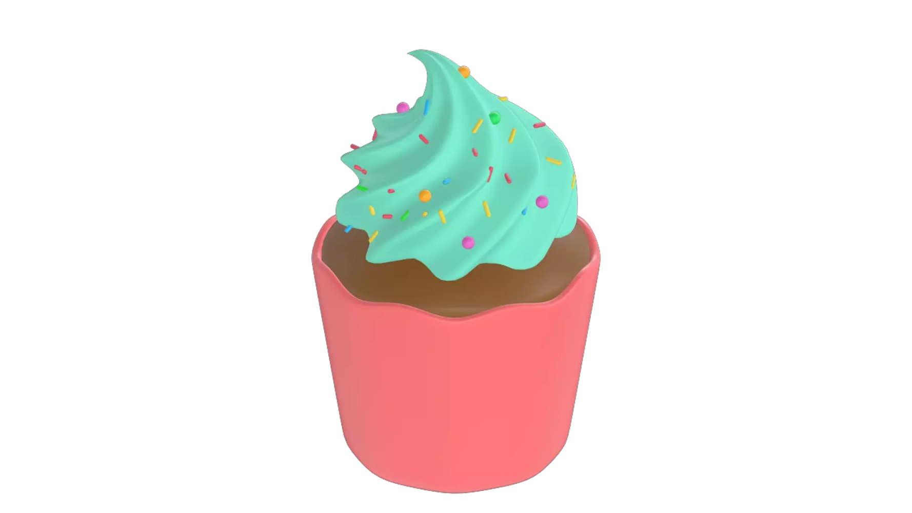 Cupcake 3D Graphic