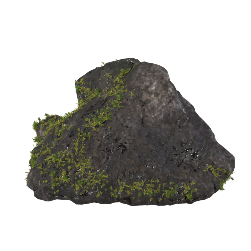 Mossy Rock 3D Model For The Wilderness 3D Graphic