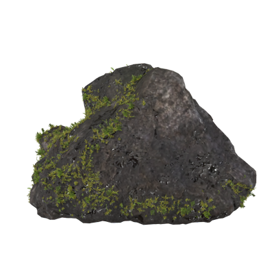 Mossy Rock 3D Model For The Wilderness 3D Graphic