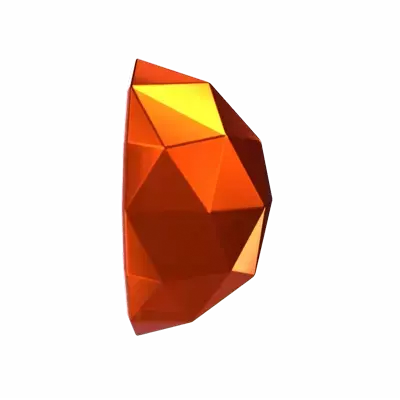 Halbmondförmiger 3D-Diamant 3D Graphic