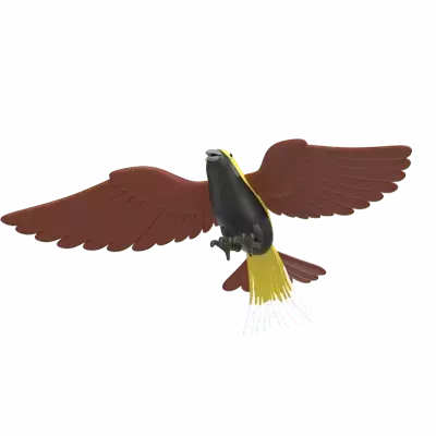Bird of Paradise 3D Graphic