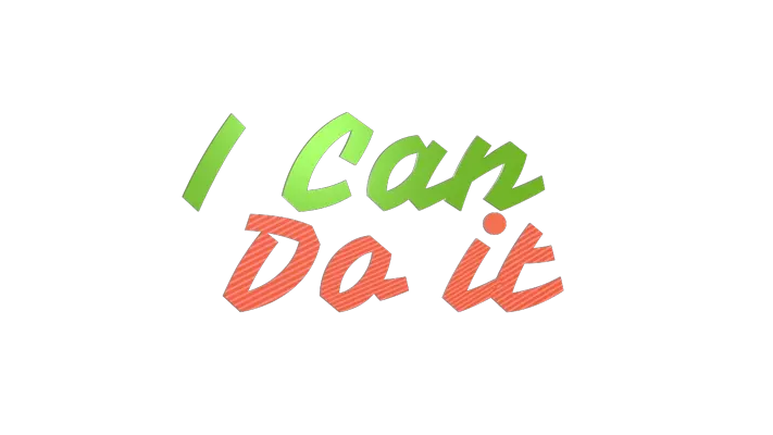 I Can Do It 3D Graphic