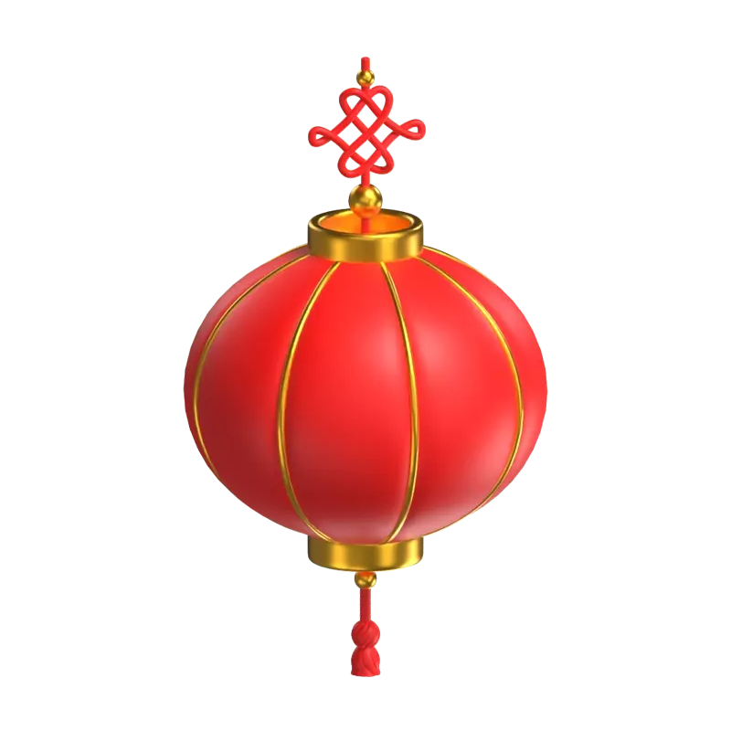 3D Illustration Lunar New Year Lantern 3D Graphic