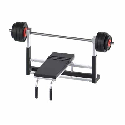 Bench Press 3D Graphic