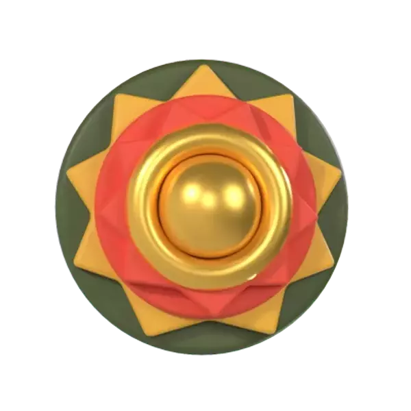 Mandala Symbol 3D Graphic