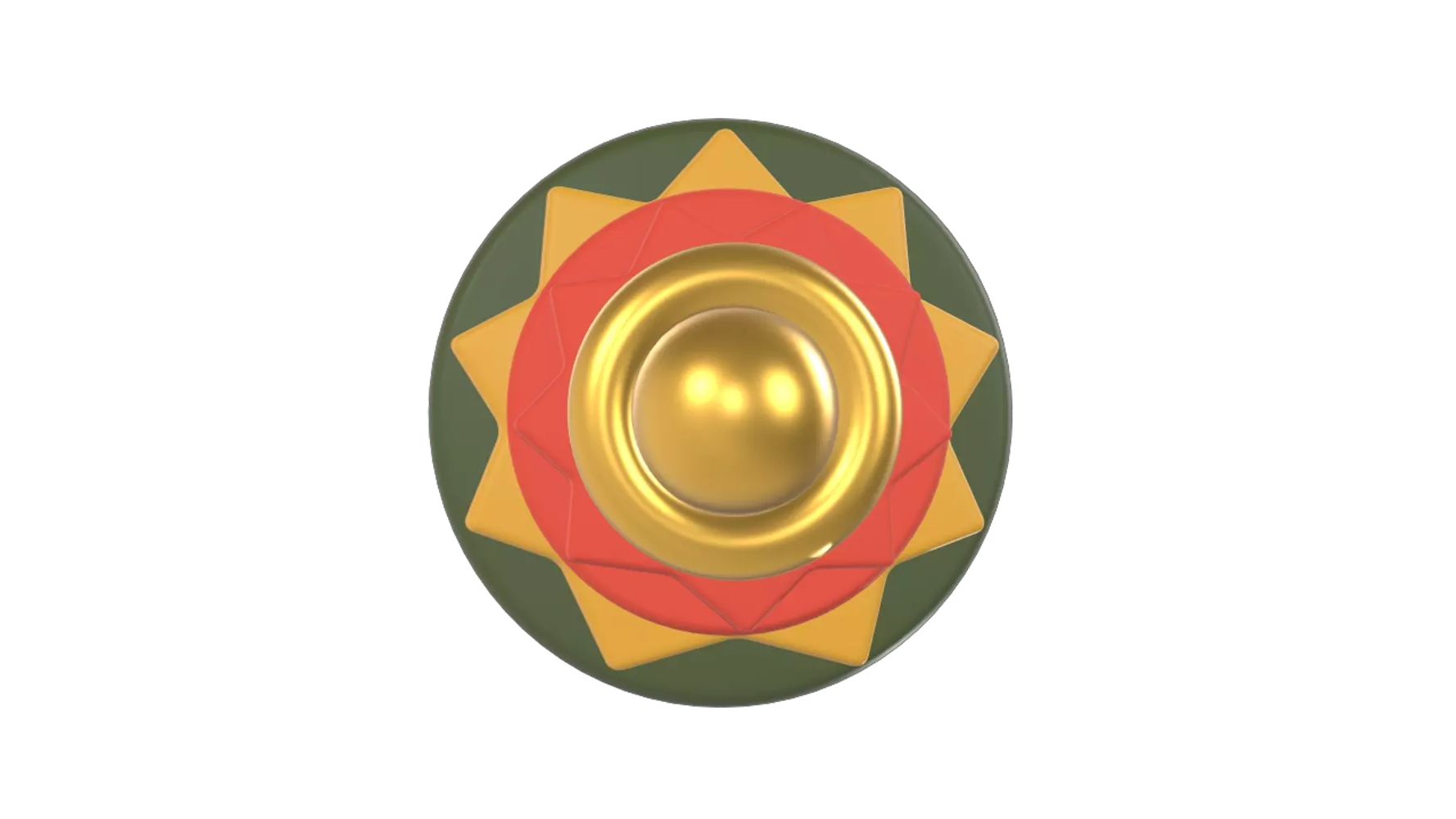 Mandala Symbol 3D Graphic