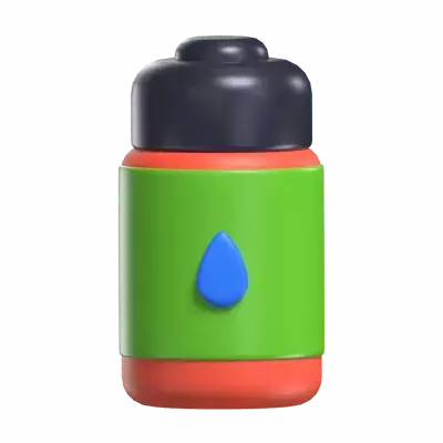 Wasserflasche 3D Graphic