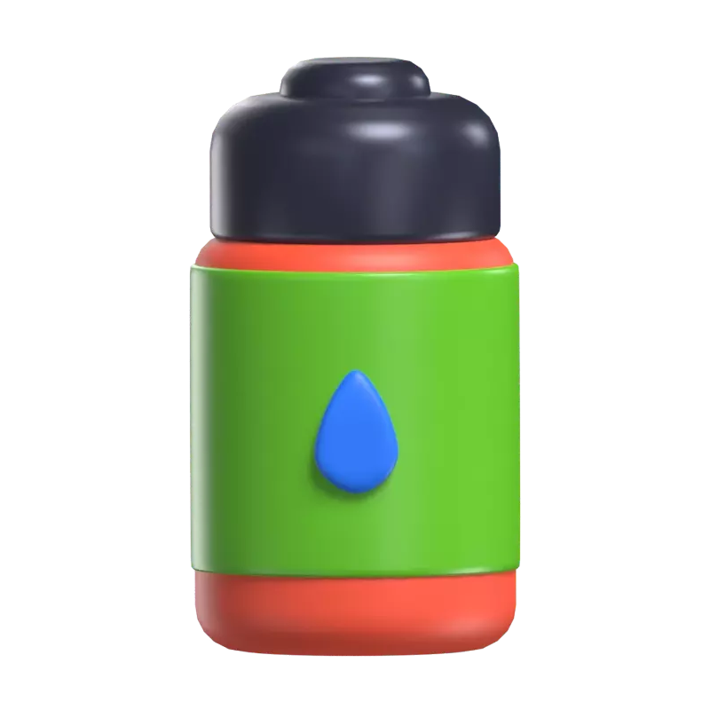 Wasserflasche 3D Graphic