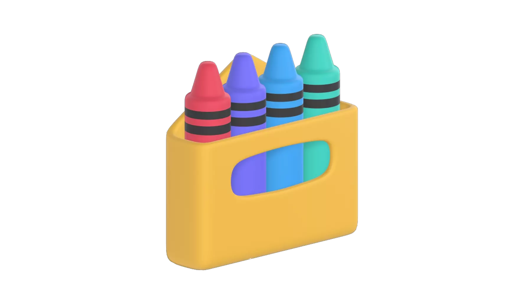 Crayons 3D Graphic