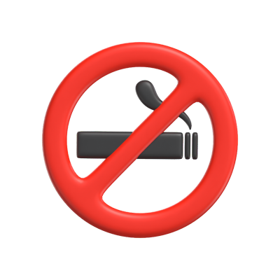 No Smoking Sign 3d Icon 3D Graphic