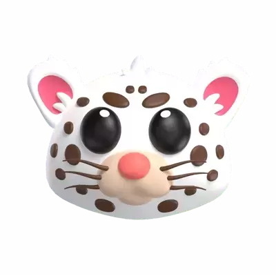 Snow Leopard 3D Graphic