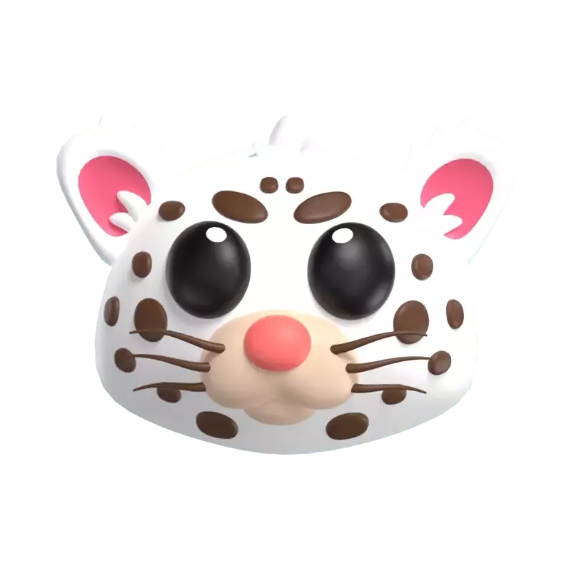 Snow Leopard 3D Graphic