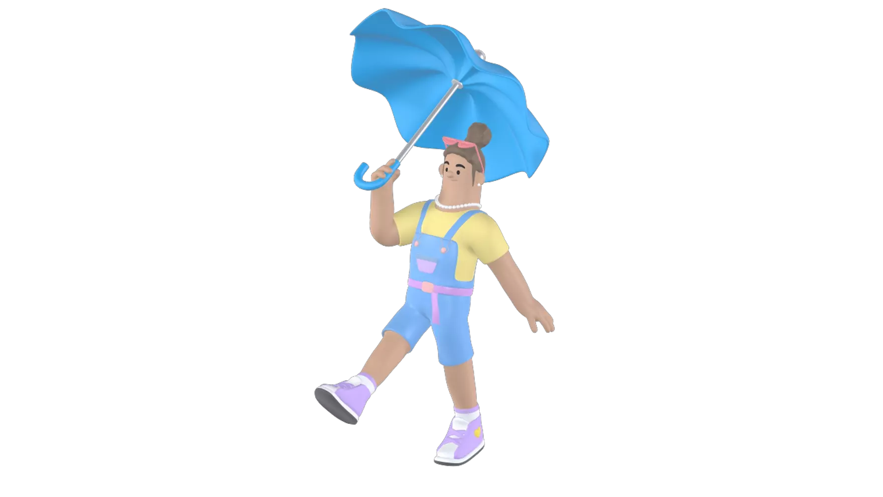 Girl Walking With Umbrella 3d model--f3928277-50aa-473f-8a56-4cff1d9ec38d