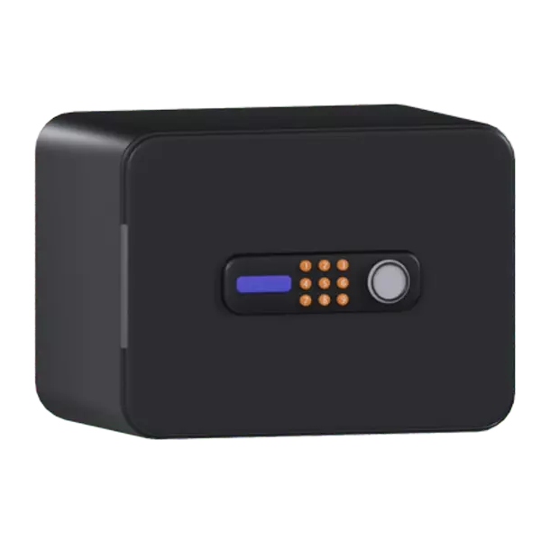 Safe Box Biometric 3D Graphic