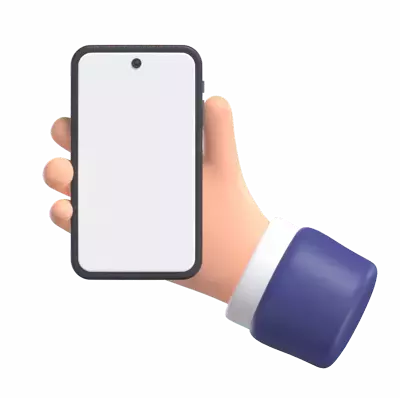 Right Hand Holding Smartphone 3D Graphic