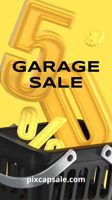 Garage Sale Announcement 3D Template