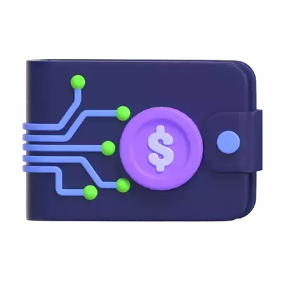 Digital Wallet 3D Graphic