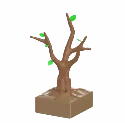 Dry Tree 3D Graphic